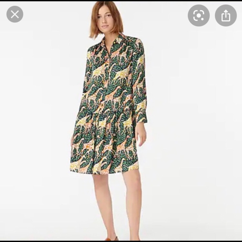 NWT Jcrew giraffe print dress